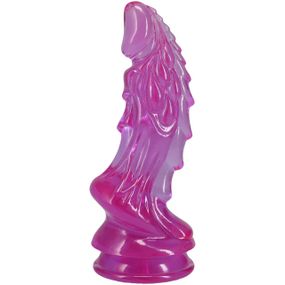 Фентезійний фалоімітатор Doc Johnson Crystal Jellies - Invader Dong 8.5 Inch - Purple Sex Aura