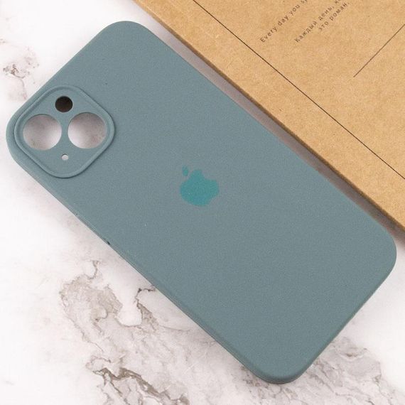 Чохол Silicone Case Full Camera Protective (AA) для Apple iPhone 15 Plus (6.7") Зелений / Pine green | Зображення 3