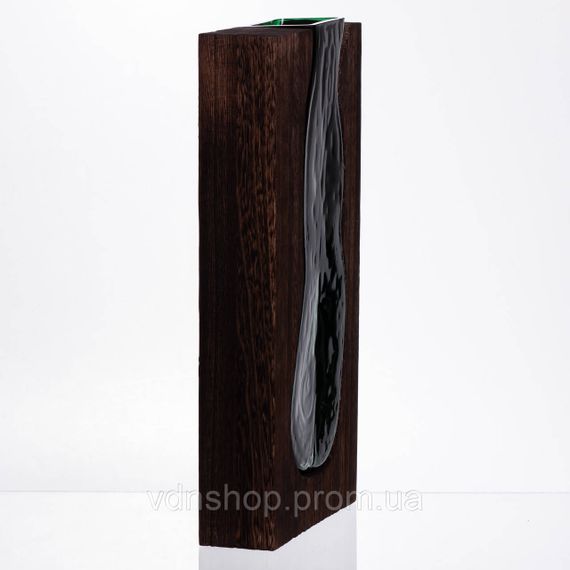 Скляна прозора ваза прямокутна, декоративна ваза для дому стильна для квітів HP-32-2 | Зображення 2