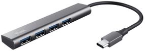 USB-хаб Trust Halyx Type-C to 4-Port USB-A 3.2 Grey (24948_TRUST)