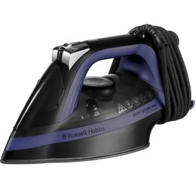 Праска Russell Hobbs Easy Store Pro, 2400Вт, 320мл, паровий удар -200гр, постійна пара - 50гр, зберігання шнура, керам. підошва, чорно-синій (26731-56)