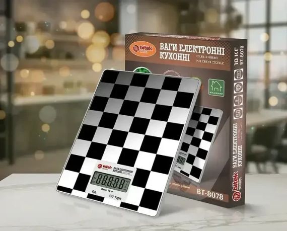 Ваги кухонні електронні BITEK BT-8078 до 10 кг з LCD-дисплеєм, точні побутові ваги для кухні | Зображення 3