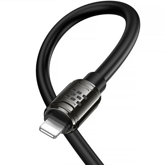 Дата кабель Hoco U143 Joy USB to Lightning 2.4A (1.2m) Black | Зображення 5