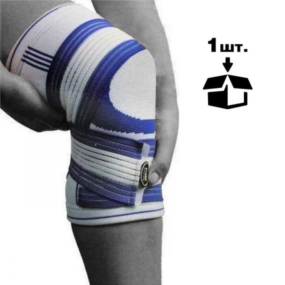 Наколінник Power System PS-6008 Knee Support Pro Blue/White (1шт.) L/XL
