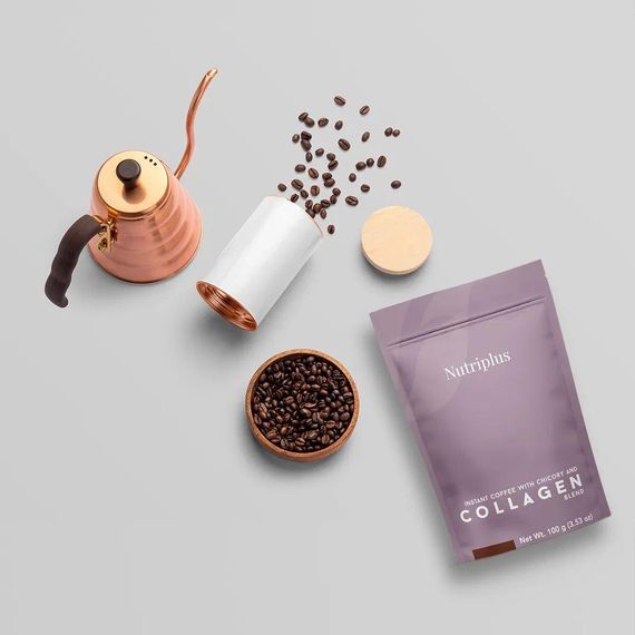 Кава з цикорієм та колагеном Farmasi  Nutriplus Nutricoffee 100 г | Зображення 6