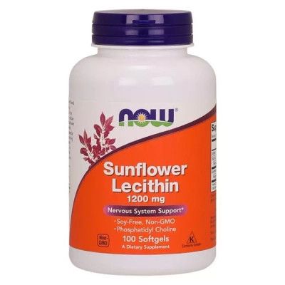 Аминокислота Now Foods Подсолнуховый Лецитин 1200мг, 100 желатиновых капсул (NF2311)