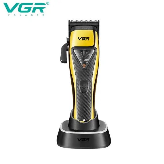 Машинка для стрижки VGR V-015 аккумуляторная беспроводная профессиональная 6 насадок | Зображення 4
