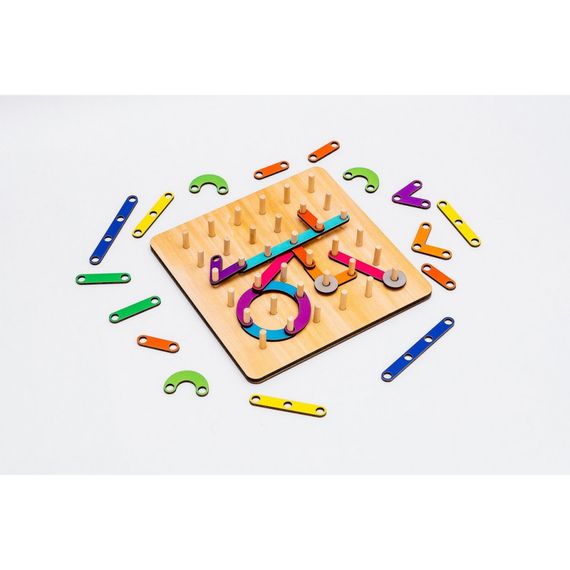 Геометрическая развивающая "Доска Монтессори" Puz-27260, 56 комбинаций | Зображення 2