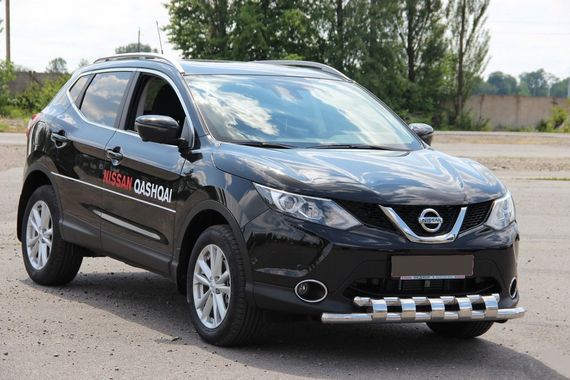 Передній захист ST015 (нерж) для Nissan Qashqai 2007-2010 рр | Зображення 2