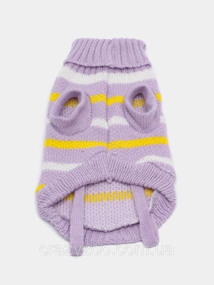 Свитер для собак и котов EcoToys Purple Stripe L лавандовый A: 31 см B: 33 см C: 19 см 6970 | Зображення 1