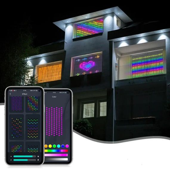 Гірлянда Штора від мережі 3х3 м 400LED RGB + пульт дистанційного керування, SF-1 / Розумна гірлянда з додатком на телефон | Зображення 1