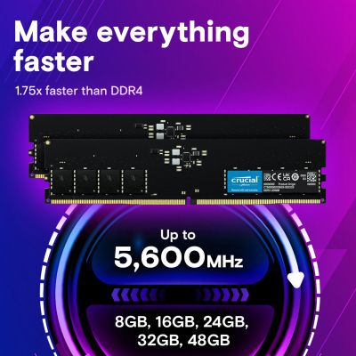 Модуль памяти для компьютера DDR5 32GB 5600 MHz Micron (CT32G56C46U5T) | Зображення 2