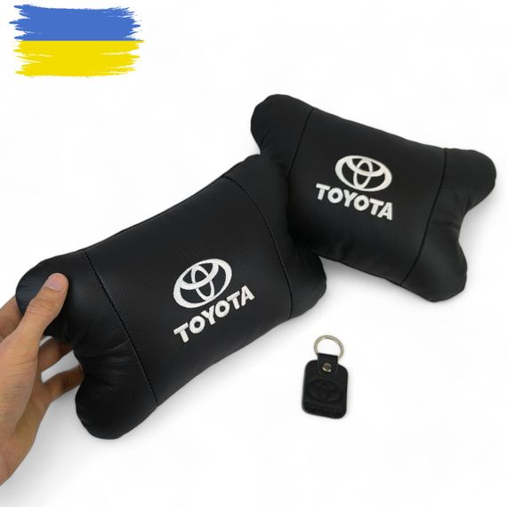 Подушки на підголовник Toyota 2шт , Набір подушок в авто Тойота, Автомобільна ортопедична CQ-638 подушка Тойота
