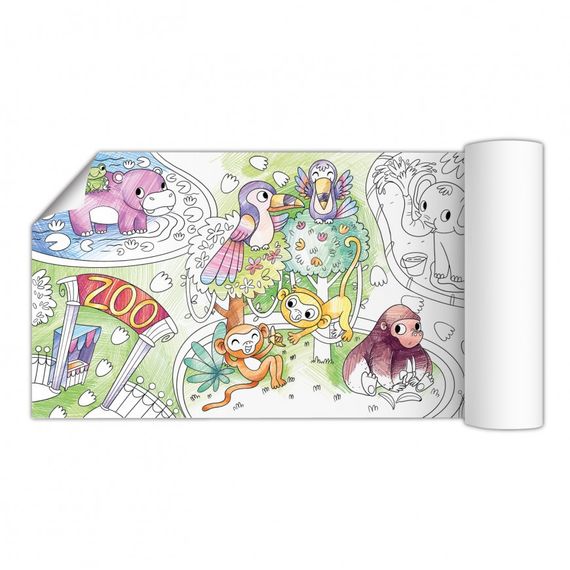 Раскраска "Зоопарк" DoDo 300327 размер 70х16 см | Зображення 1