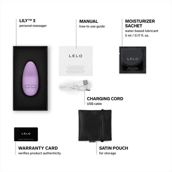 Мінівібратор для клітора LELO Lily 3 Calm Lavender, 10 режимів, дуже потужний Sex Aura | Зображення 1