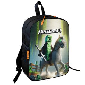Рюкзак шкільний дитячий 36х27смМайнкрафт Кріпер на коні «Minecraft» з принтом для хлопчика (00617)