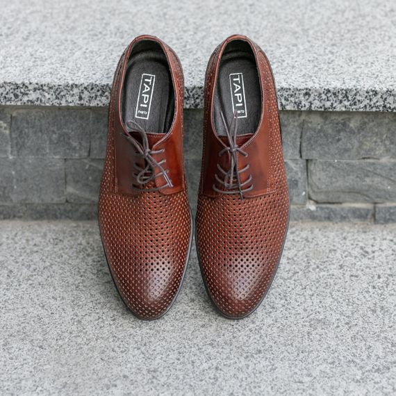 Мужские туфли дерби Тари с перфорацией 41 размер | Зображення 3