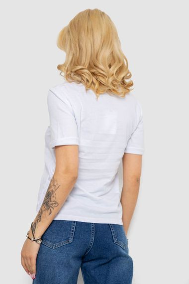 Футболка женская с принтом  -уценка, цвет бело-черный, 238R57376-U | Зображення 3