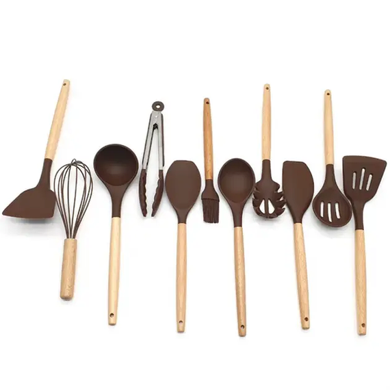 Кухонний набір із 12 предметів ZP-053 Коричневий