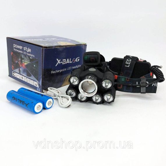 Фонарик на лоб Bailong BL-T78, Налобный светильник для работы в темноте, Фонарь для походов на лоб QT-98 | Зображення 2