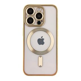 Чехол TPU Metallic Chrome з повним захистом камери with Magsafe для Iphone 14 Pro Max Цвет Chrome Gold