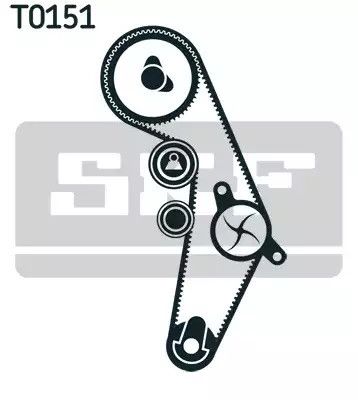 Помпа + комплект ременя ГРМ SEAT EXEO, SKODA SUPERB, SKF (VKMC019181) | Зображення 1