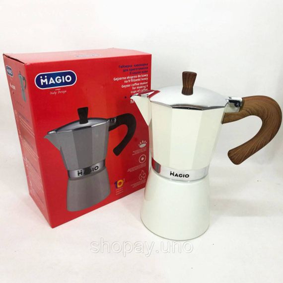 Гейзерные итальянские кофеварки Magio MG-1009 450 мл, Гейзерная кофеварка на три порции RN-79
