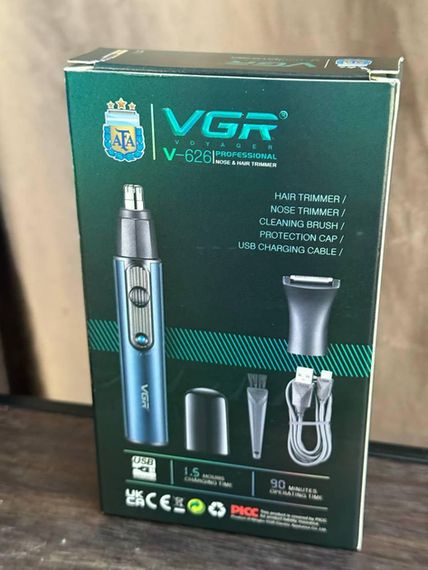 Тример VGR V-619 Gold 2 в 1, 2 насадки для носа та шейвера (46222-V-619 GOLD_231) | Зображення 3