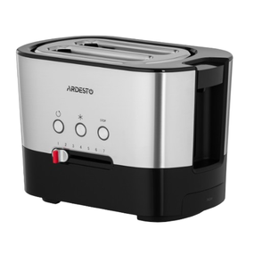 Тостер 1000W сріблястий/чорний T-K210 Steel Collection Ardesto