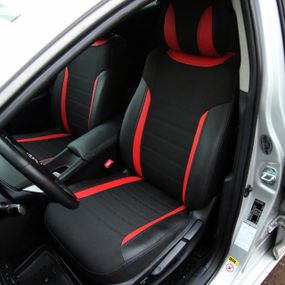 Чехлы на сиденья из экокожи и автоткани Dacia Logan 1 поколение 2004-2012 EMC-Elegant