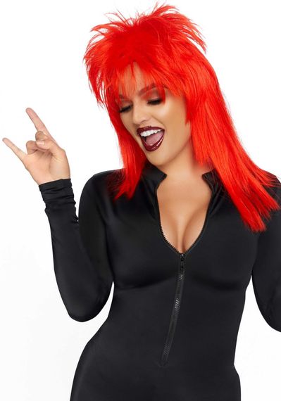 Парик рок-звезды Leg Avenue Unisex rockstar wig Red, унисекс, 53 см | Зображення 2