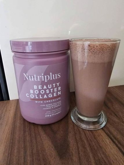Диетическая добавка для волос ногтей кожи Коллаген Farmasi Nutriplus с шоколадом 210 г | Зображення 3