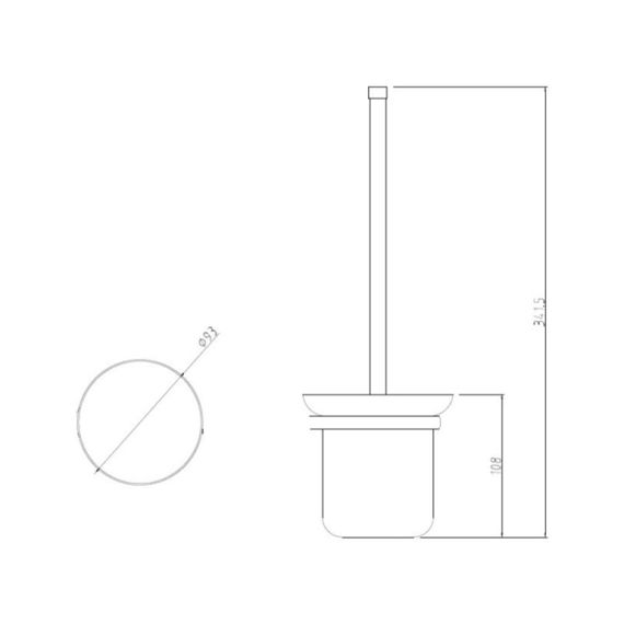Йоржик для унітазу Lidz (CRG) -121.05.03 | Зображення 1