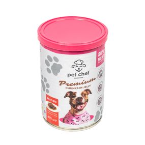 Вологий корм для собак Pet Chef шматочки в желе  М ясний мікс 415 г