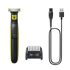 Бритва-триммер Philips OneBlade QP2724/20 для бороды и усов регулируемая расческа 5-в-1 двухстороннее лезвие Черный