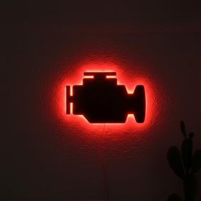 Панно декоративне картина на стіну Check Engine LED 16 кольорів телефон 300х195 acr-p000119