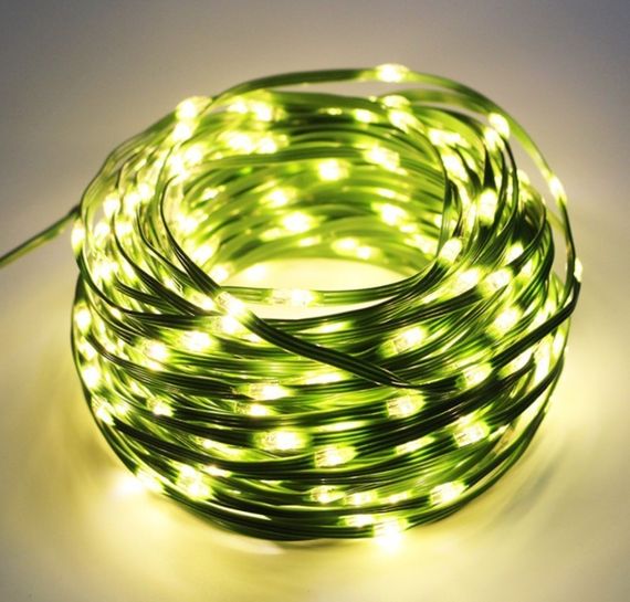 Гірлянда роса мішура на зеленому дроті 10 метрів 300 LED на пульті Тепло Білий XPRO (47721-710_259) | Зображення 3