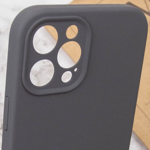 Чохол Silicone Case Full Camera Protective (AA) NO LOGO для Apple iPhone 12 Pro Max (6.7") Сірий / Dark Gray | Зображення 5
