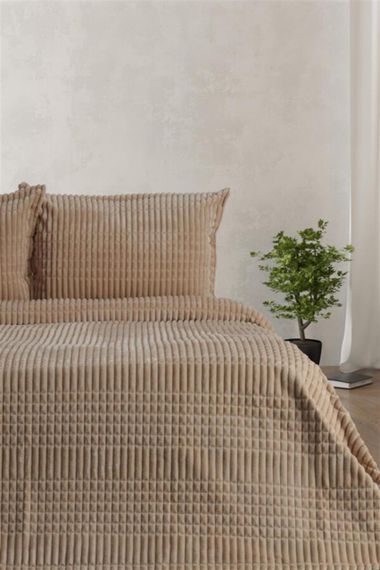 Покривало з наволочками Merinos Modern Line 220×240 см. Бежевий