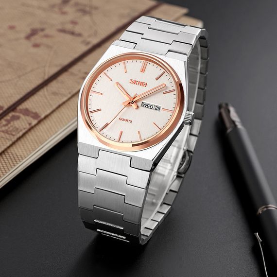 Годинник S2kmei 9288SIRGSI Silver-Rose Gold-Silver | Зображення 3