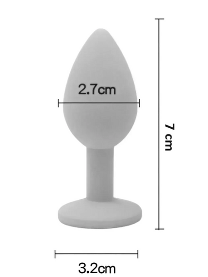 Силиконовая анальная пробка с кристаллом SKN KSIL-06S ( размер S ) sexstyle | Зображення 2