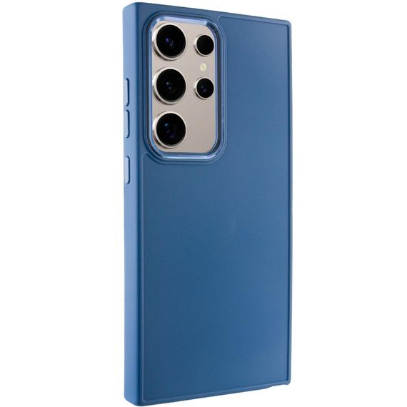 TPU чехол Bonbon Metal Style для Samsung Galaxy S24 Ultra Синий / Denim Blue