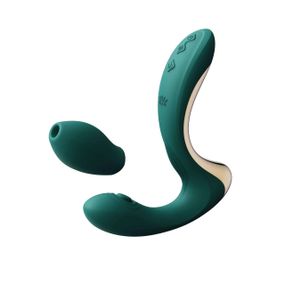 Вібратор-пульсатор з вакуумною насадкою Zalo – Talis G-Spot PulseWave Vibrator Turquoise Green Sex Aura