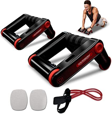 Роллеры для фитнеса и спорта Lutino Wheel rollers push up Bars Workout • Упоры – ролики для отжиманий, пресса | Зображення 3