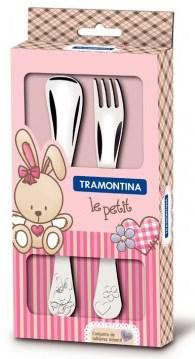 Набор детских столовых приборов Tramontina Baby Le Petit Pink 66973/015, 2 шт, ложка и вилка