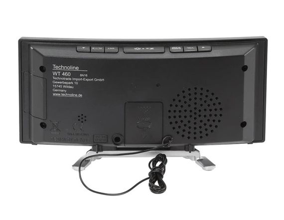 Годинник настільний з радіо Technoline WT460 Blue LED Black/Silver (WT460 blaue LED) | Зображення 1