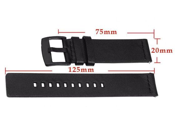 Кожаный ремешок Primo Classic для Garmin Vivoactive 3 / Vivomove HR / Forerunner 245/645 - Black | Зображення 5