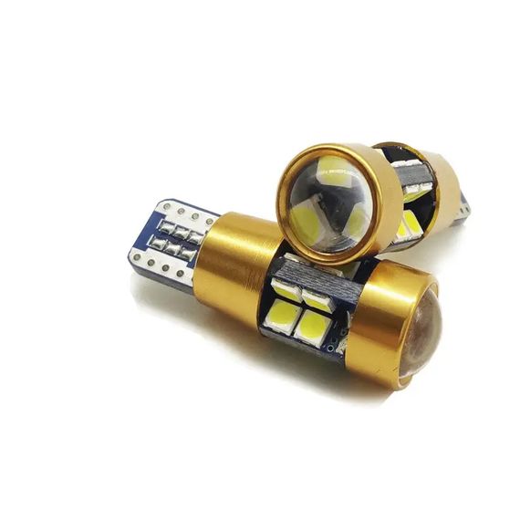 Автолампа Terra T10 / W5W, цоколь W2.1x9.5d, 3030x19smd, обманка, линза, 12-24V