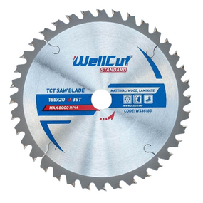 Диск пиляльний для ламінату d185мм*20мм 36T WellCut NovoAbrasive