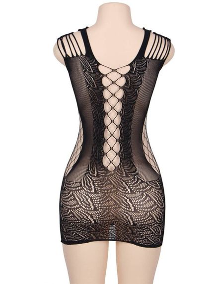 Міні-сукня ажурна Star Night з декоративними переплетеннями, чорний sexstyle | Зображення 3